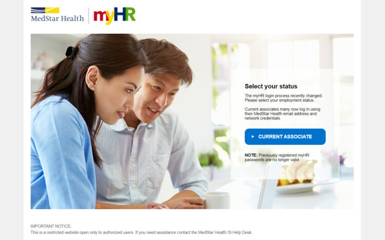 MyHR Medstar Login